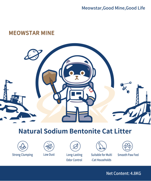 Natural sodium-based ore cat litter